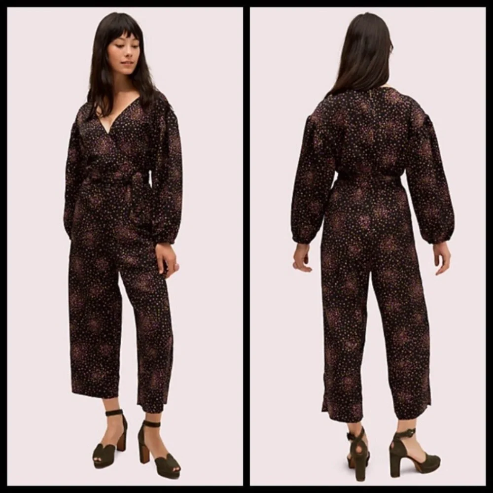 Kate Spade Disco Dots long sleeve Jumpsuit 33473